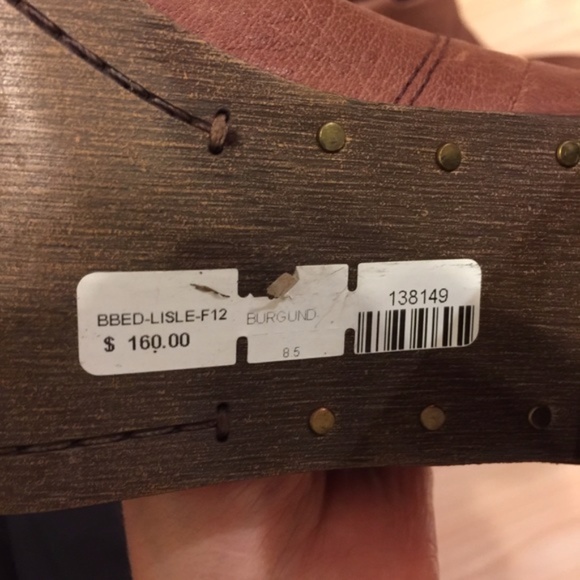 Sam Edelman Lisle Burgundy Ankle Booties size 8.5 - Picture 6 of 8